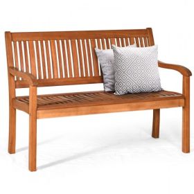 Farm Home Slatted 2 Seater Garden Eucalyptus Bench