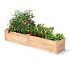 16 in x 96 in Sturdy Farm House Narrow Cedar Wood Raised Garden Bed - Made in USA