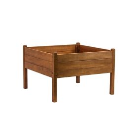 Farm Home 3ft x 3ft Raised Planter Solid Eucalyptus Garden Bed