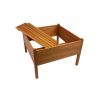 Farm Home 3ft x 3ft Raised Planter Solid Eucalyptus Garden Bed