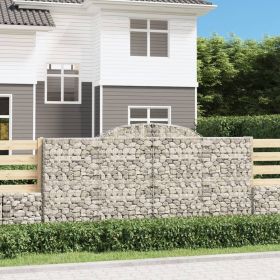 Gabion Basket Set of 2 Silver Galvanized iron Extra Large