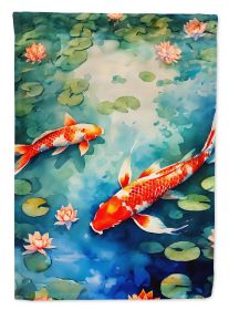 Koi Fish Garden Flag Mailbox Flag Decorative Yard Flag Banner Outside Patio Artwork Yard Flower Beds, Garden Size, Multicolor