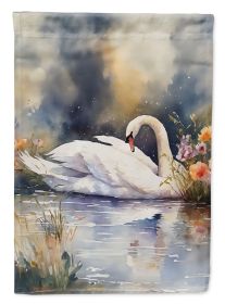 Swan Garden Flag Mailbox Flag Decorative Yard Flag Banner Outside Patio Artwork Yard Flower Beds, Garden Size, Multicolor