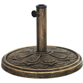 Round Patio Umbrella Base, 26 lbs Resin Outdoor Umbrella Stand Base, Patio Umbrella Stand for 1.3"/1.5"/1.9" Umbrella Poles for Outdoor, Lawn
