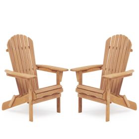 Wood Lounge Patio Chair for Garden Outdoor Wooden Folding Adirondack Chair Set of 2 Solid Cedar Wood Lounge Patio Chair for Garden, Lawn, Backyar