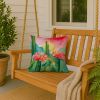 Arizona Saguaro Cactus Blossom in Watercolor Throw Pillow Machine Washable, Indoor Outdoor Decorative Pillow for Couch, Bed or Patio, 18Hx18W
