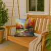 North Carolina Dogwoods in Watercolor Throw Pillow Machine Washable, Indoor Outdoor Decorative Pillow for Couch, Bed or Patio, 18Hx18W