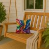 Gay Pride Throw Pillow Machine Washable, Indoor Outdoor Decorative Pillow for Couch, Bed or Patio, 14Hx14W