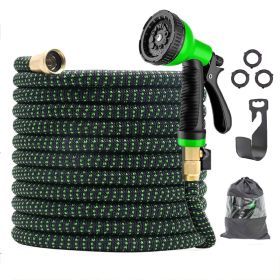 Lovewe Pocket Hose with 10 Function Nozzle,  Expandable Garden Hose, Lightweight & No-Kink Flexible Garden Hose, 5/8 inch Anodized Aluminum Fitti (Diameter: 50ft)